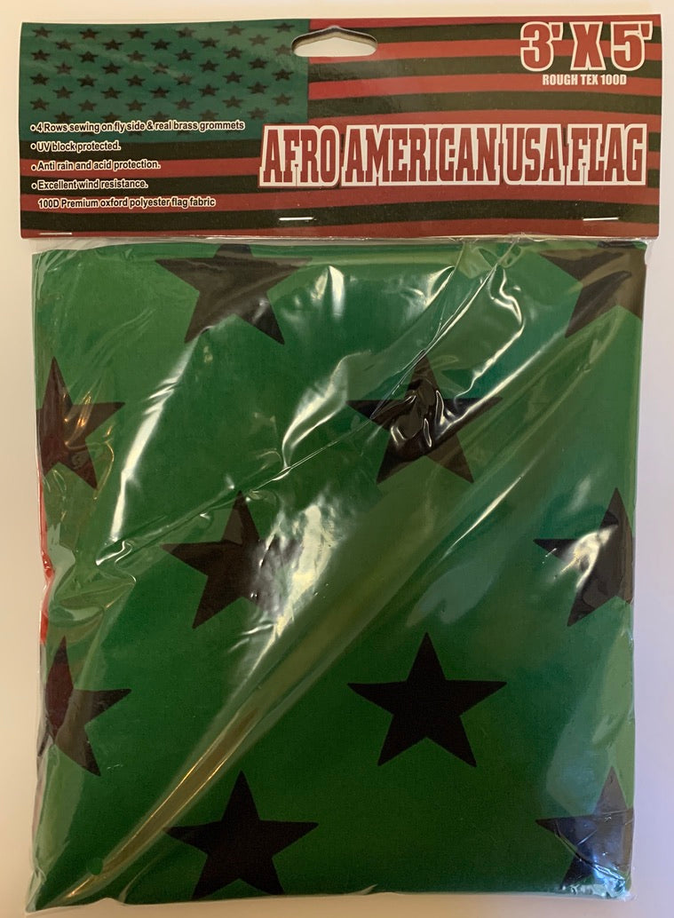 Afro American USA 3'X5' Flag Rough Tex® 100D