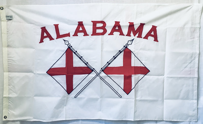 Alabama 3'X5' Nylon Embroidered Flag