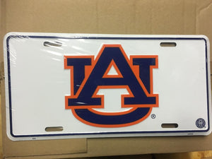 "AU" AUBURN UNIVERSITY LICENSE PLATE