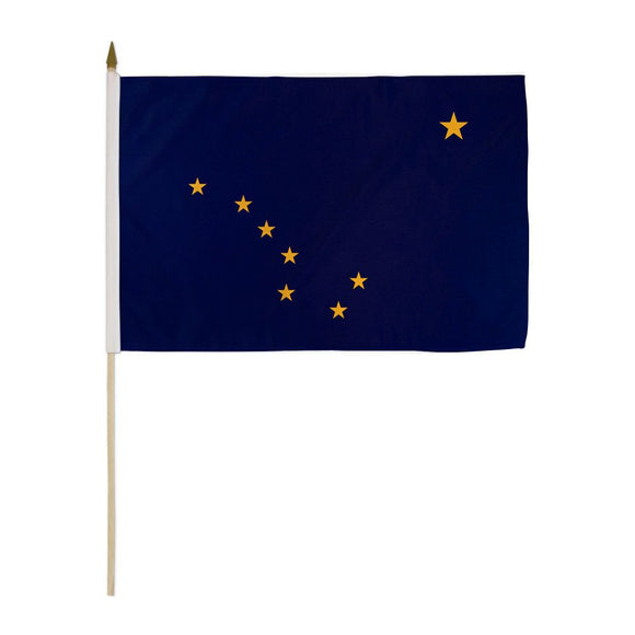 Alaska Stick Flags - 12''x18'' Rough Tex ®68D