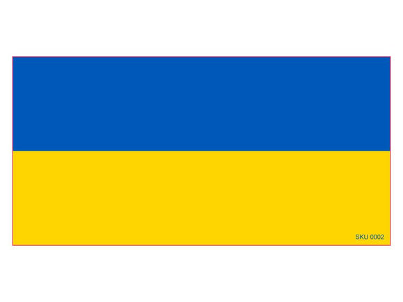 Ukraine Official Flag Bumper Sticker Made in USA