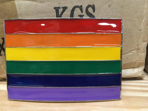 RAINBOW PRIDE FLAG BELT BUCKLE