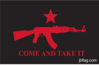 Come And Take It (Black and Red) 3'X5' Flag ROUGH TEX® 100D