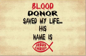 Blood Donor Jesus (Vintage) 3'X5' Flag ROUGH TEX® 100D