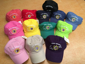 ASSORTED CONCH REPUBLIC COLORS CAPS 100% COTTON WASHED KEY WEST