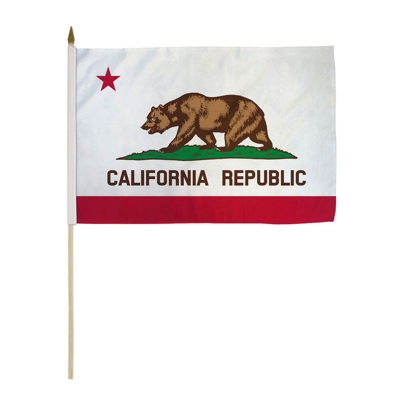 California Stick Flags - 12''x18'' Rough Tex ®68D