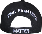 Fire Fighters Matter Memorial Red Line Black Cap