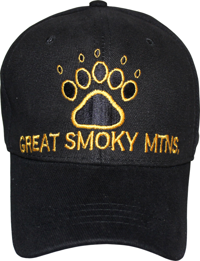 Great Smoky Mountains Bear Paw Black Cap
