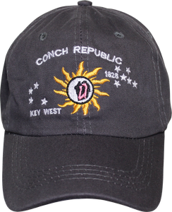 CONCH REP KEY WEST DARK GREY 100% COTTON CONCH REPUBLIC CAP