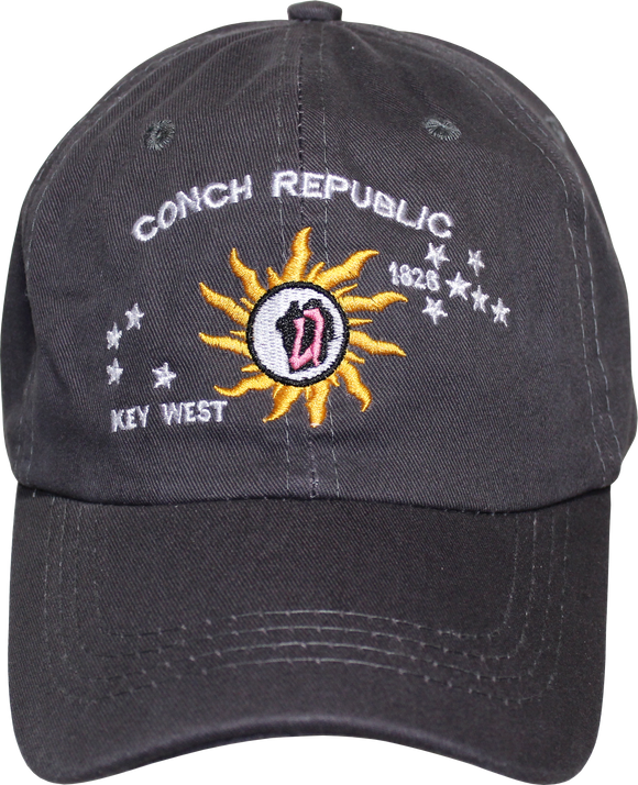 CONCH REP KEY WEST DARK GREY 100% COTTON CONCH REPUBLIC CAP