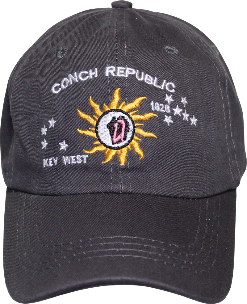 CONCH REP KEY WEST DARK GREY 100% COTTON CONCH REPUBLIC CAP