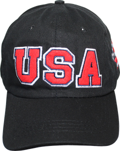 USA Distressed Black Cap