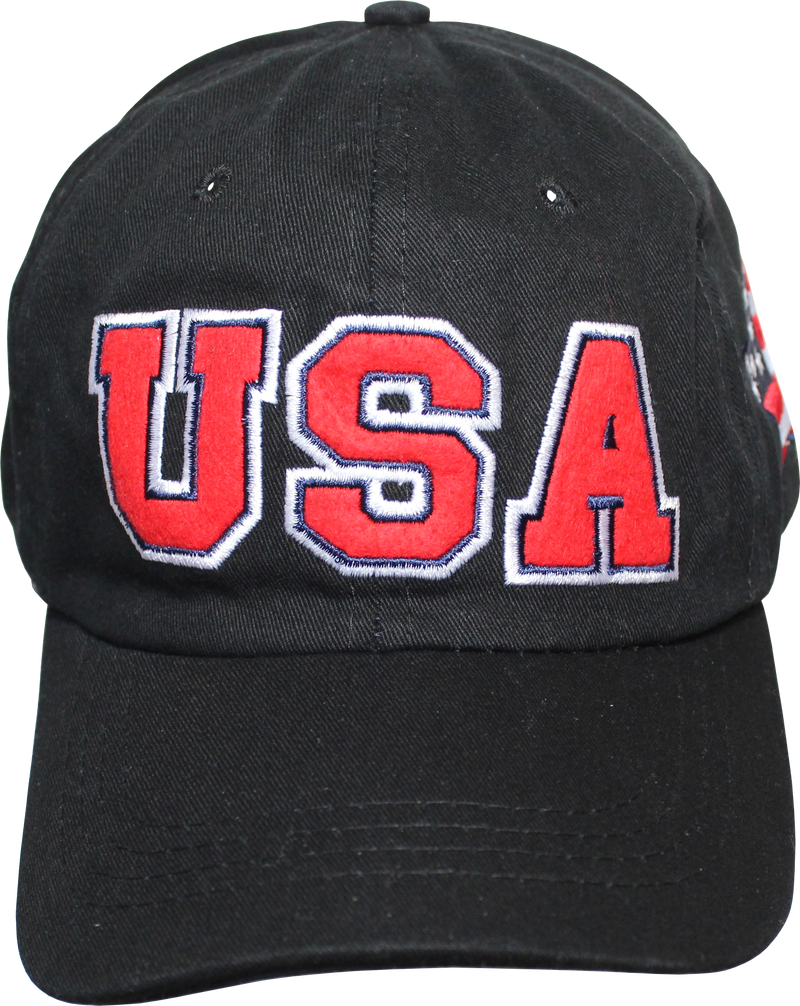 USA Distressed Black Cap