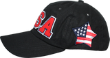 USA Distressed Black Cap