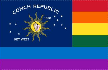 Conch Republic Pride 3'X5' Flag ROUGH TEX® 100D