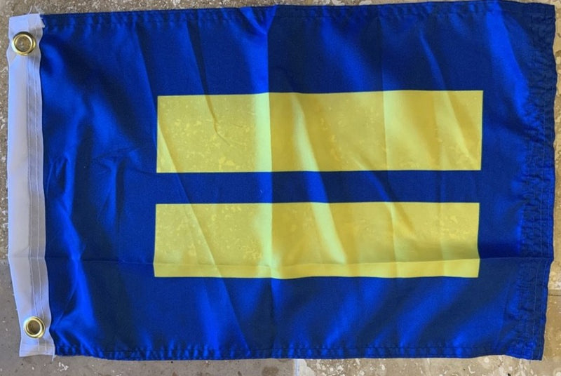 Human Rights Flag With Grommets-100D 12''x18'' ROUGH TEX®