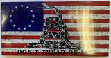 Betsy Ross Gadsden Don't Tread On Me White Snake - Bumper Sticker