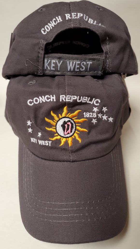 CONCH REPUBLIC DARK GREY CAP / HAT