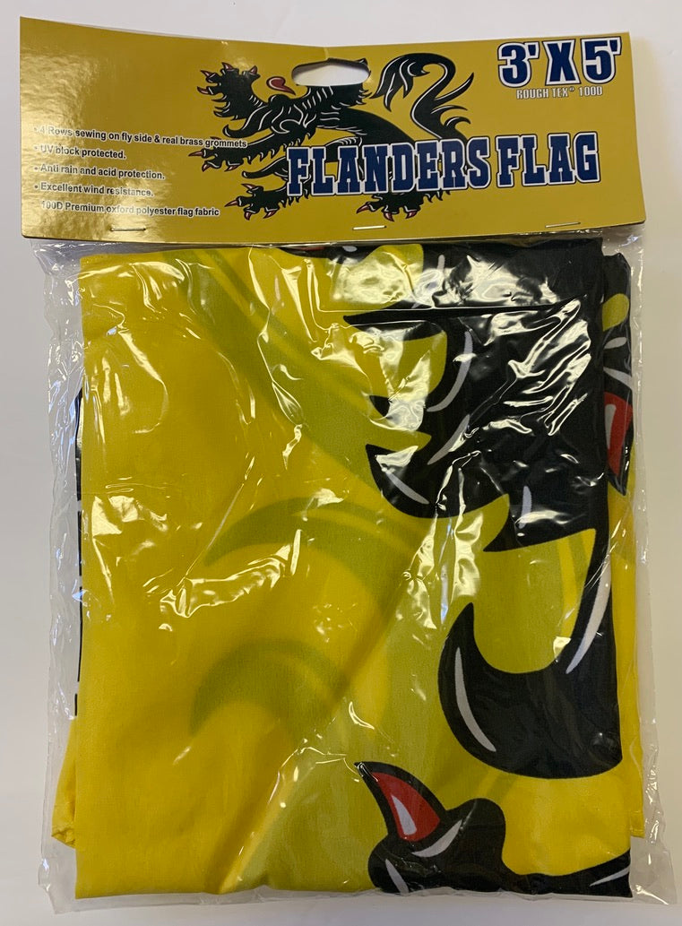 Flanders Flemish Lion 3'X5' Flag Rough Tex® 100D