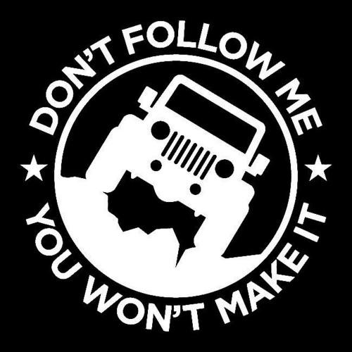 Don't Follow Me You Won't Make It- Oval Sticker