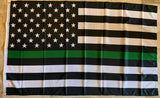 Green Line Military Memorial  3'X5' Flag- Rough Tex ®100D