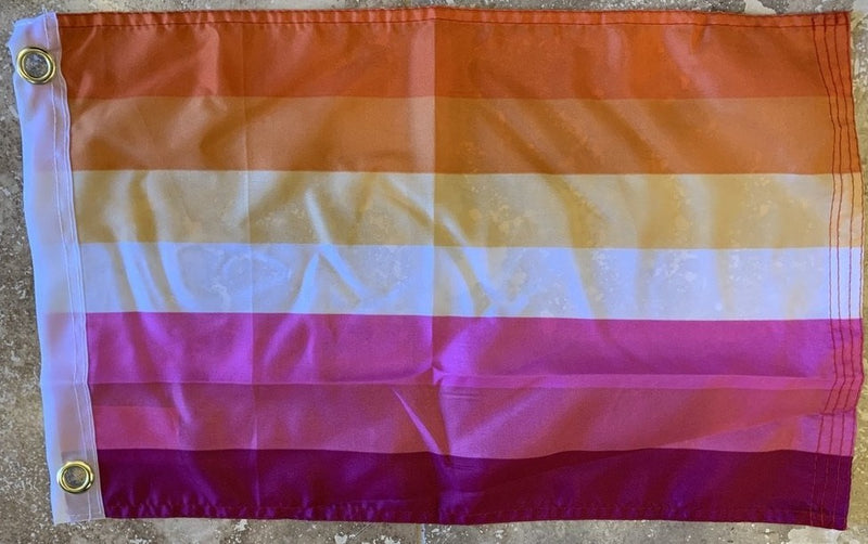 Lesbian Sunset Flag With Grommets-100D 12''x18'' ROUGH TEX®