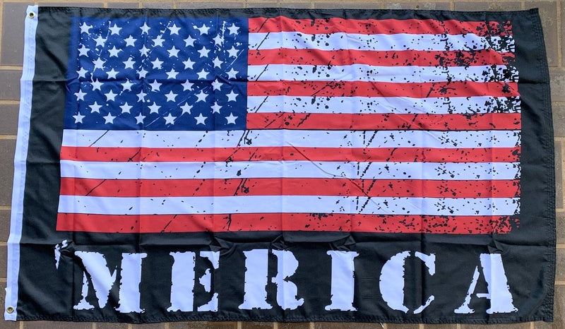 'Merica USA Black 3'X5' Flag ROUGH TEX® 100D