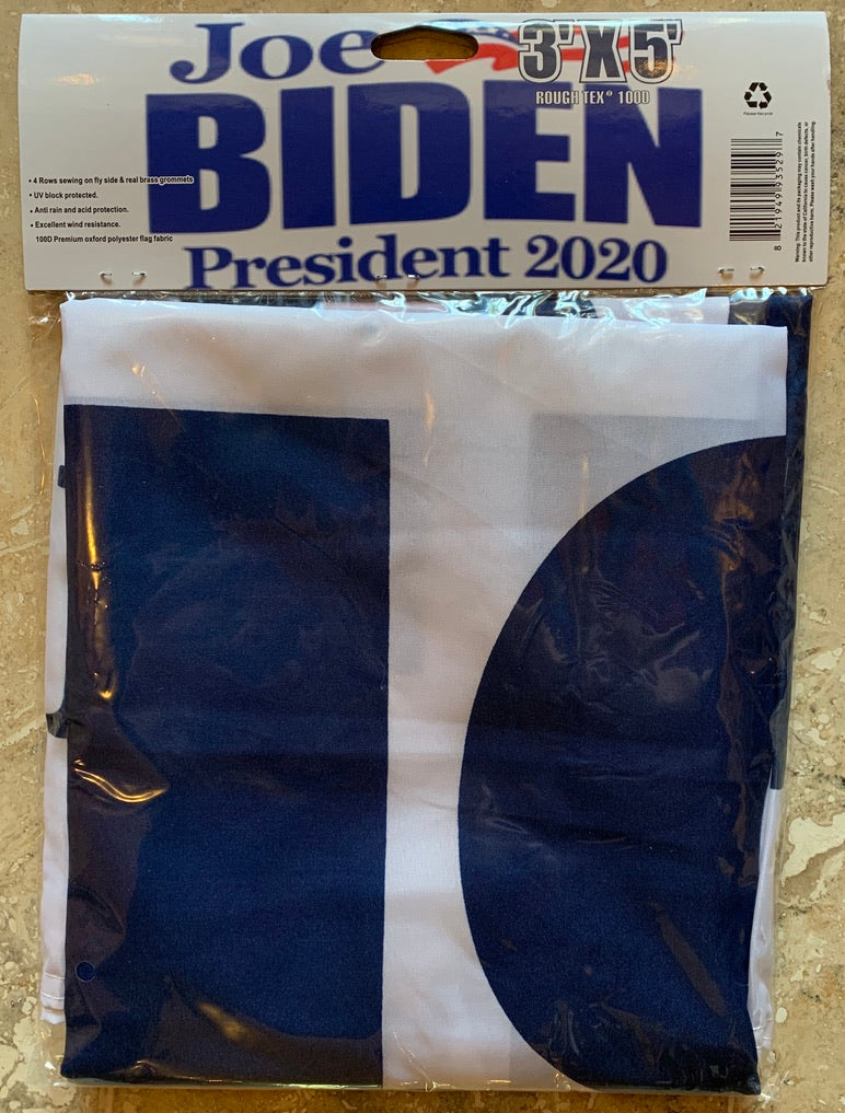 Joe Biden Official Democratic Party Presidential Banner White Single Sided 3'X5' Flag Rough Tex® 100D