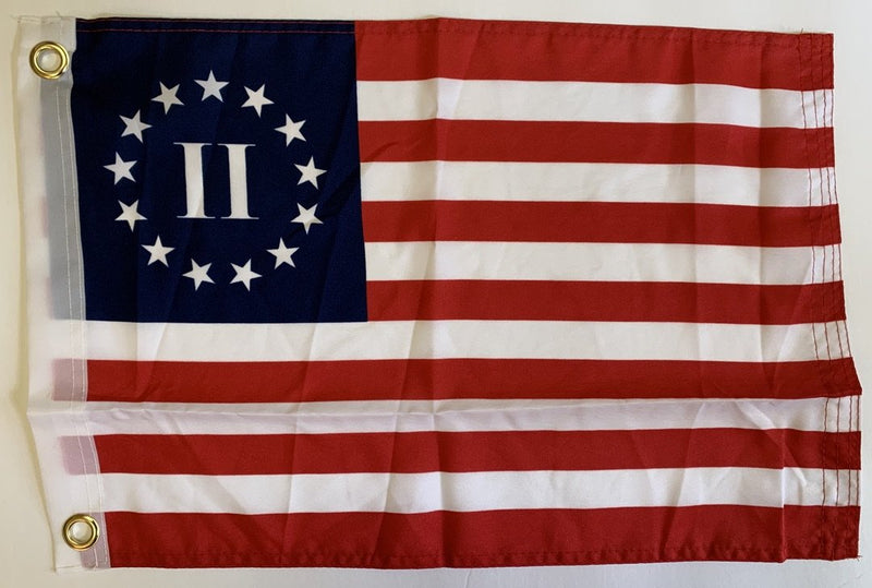 Betsy Ross II - 12"X18" Rough Tex® 100D Flag With Grommets