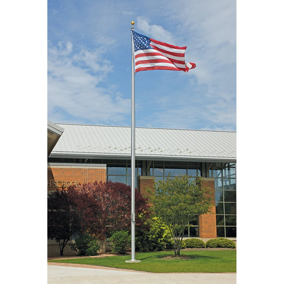 20' foot American flagpole kit aluminum sectional flag pole