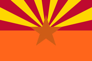 ARIZONA SAFETY ORANGE FLAG 2'X3' Flag - 100D Rough Tex®