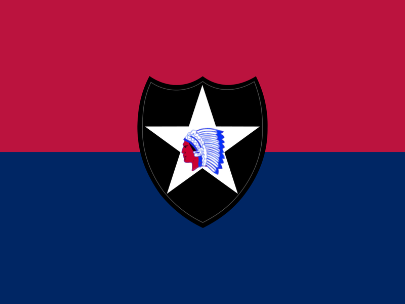 2nd Infantry Division Indian Head 3'X5' Flag Rough Tex® 100D
