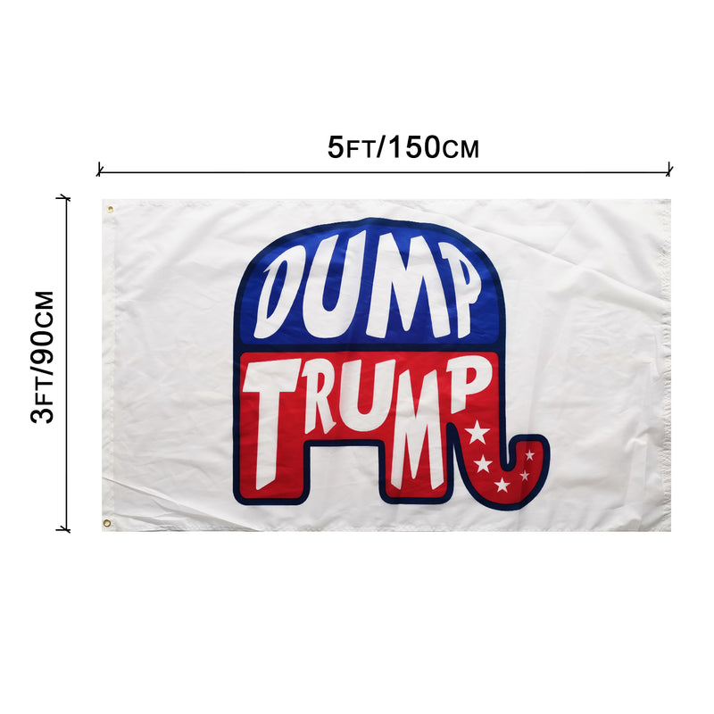 Dump Trump 3'X5' Flag Rough Tex® 68D Nylon