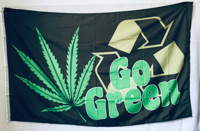Go Green Recycle FLAG 3'X5' Rough Tex® 100D