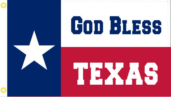 God Bless Texas 3'X5' Flag ROUGH TEX® 100D