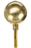 6' Foot White Steel Flag Pole Set With Gold Ball Decoration