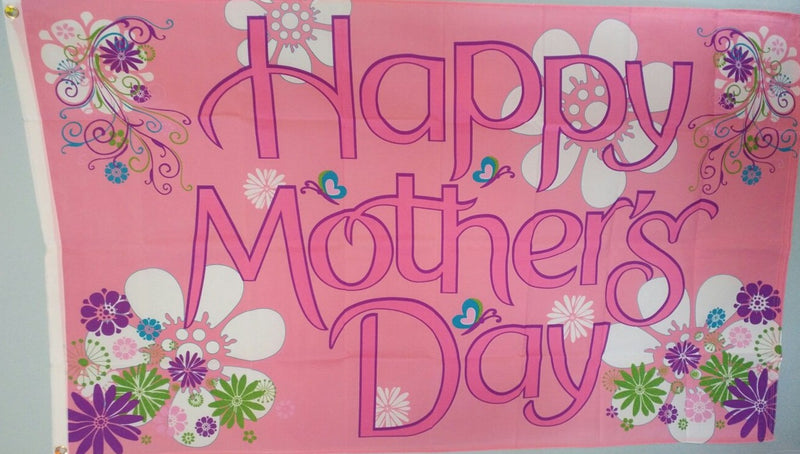 Happy Mother's Day Pink 3'X5' Flag Rough Tex® Polyester
