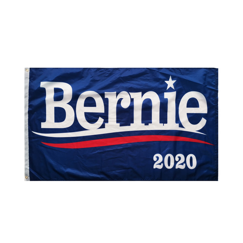 Bernie Sanders 2020 Official Democratic Party Presidential Banner Blue Single Sided Flag 3'x5' Rough Tex® 68D Nylon
