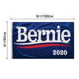 Bernie Sanders 2020 Official Democratic Party Presidential Banner Blue Single Sided Flag 3'x5' Rough Tex® 68D Nylon