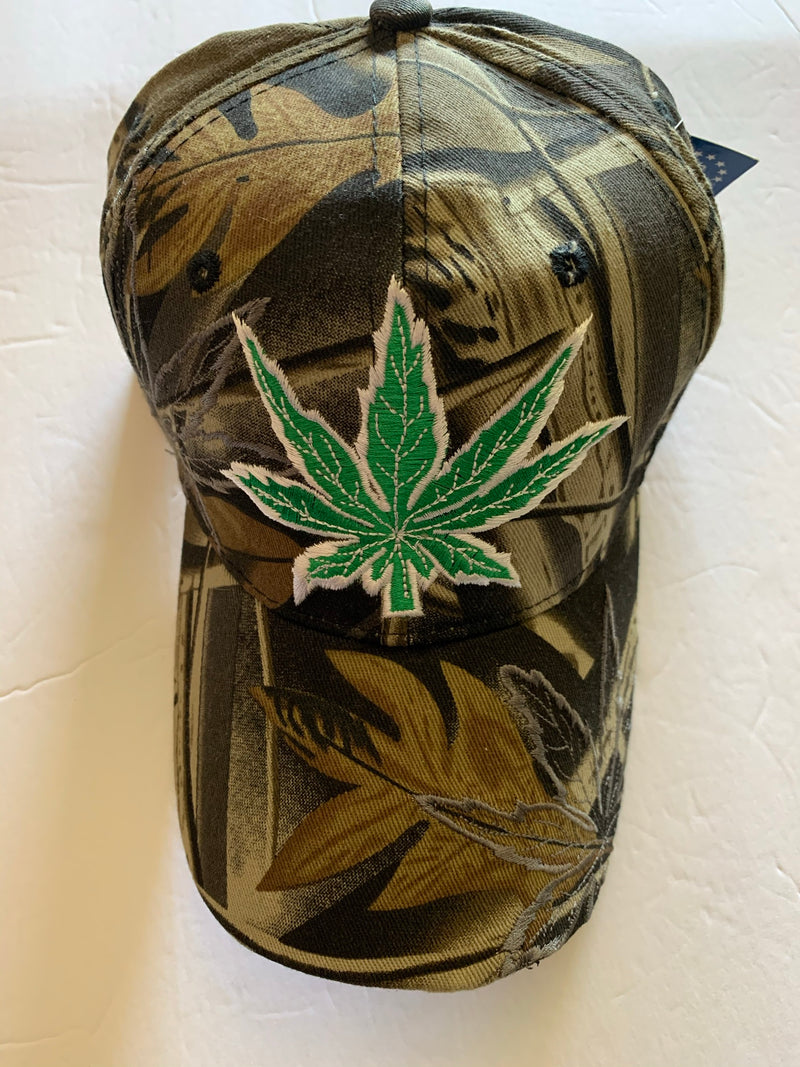 Camo Weed Leaf - Cap