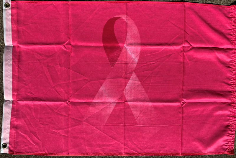 Breast Cancer Pink Ribbon 2'X3' Flag Rough Tex® 100D
