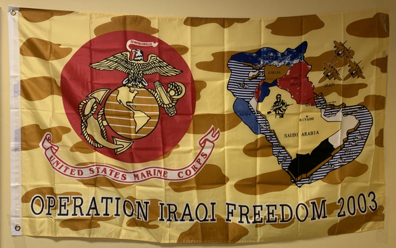 USMC Operation Iraqi Freedom 3'X5' Flag Rough Tex® Super Polyester