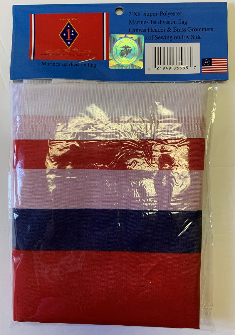 Marines 1st Division 3'X5' Flag Rough Tex® Super Polyester