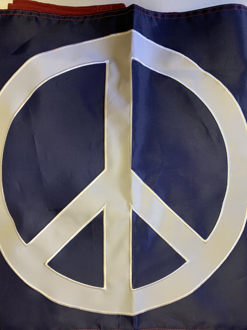 Peace USA Embroidered 3'X5' Flag Rough Tex® 150D Nylon