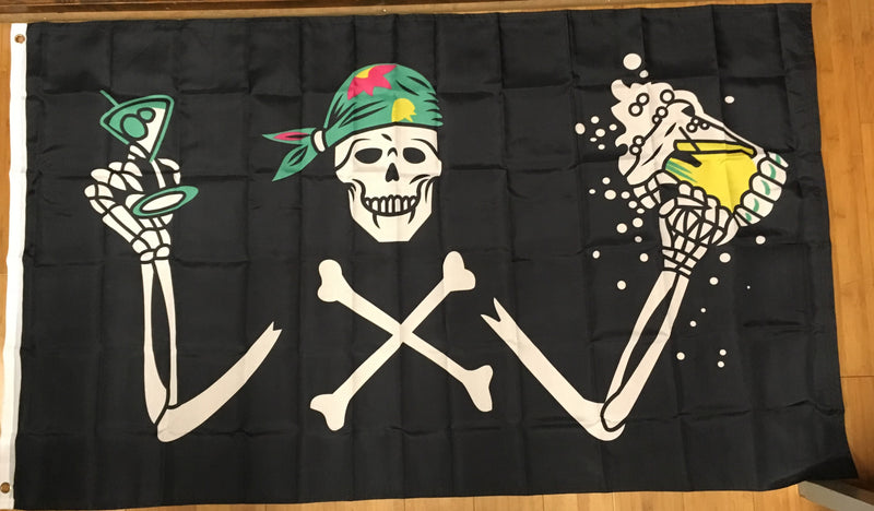 Drinking Pirate Weed Flag 3'X5' Rough Tex® 100D