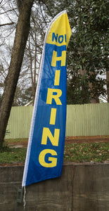 Now Hiring Blue Swooper Flag