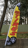 Used Tires Yellow Swooper Flag