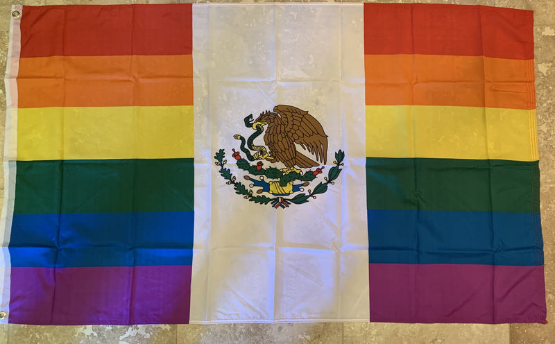 3'X5' Mexico Rainbow Flag 100D ROUGH TEX ®