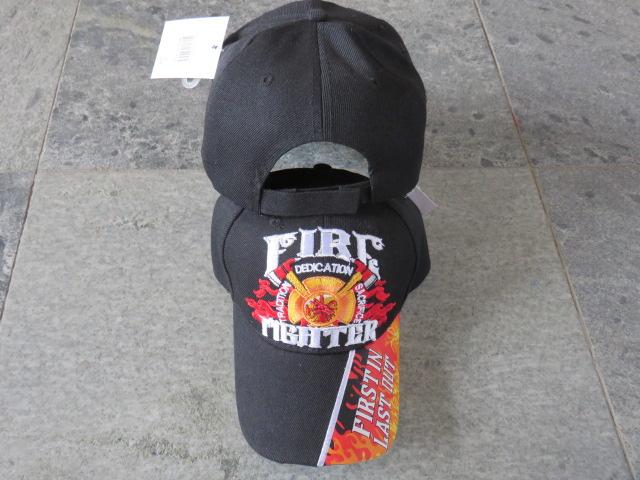 FIRE FIGHTER AXE & FLAMES FIRST IN LAST OUT CAP