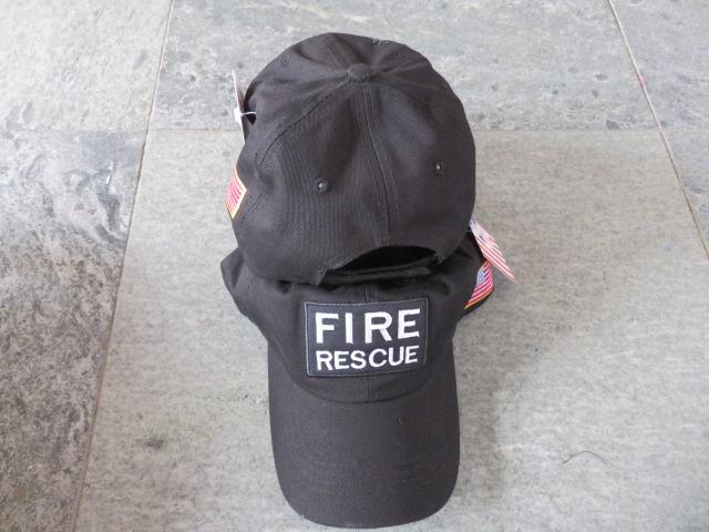 FIRE RESCUE CAP WITH USA FLAG ON SIDE